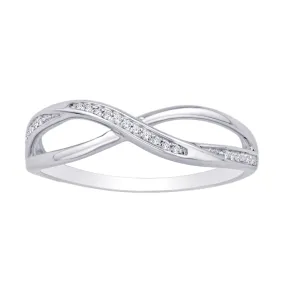 10K White Gold 1/20 Ct.Tw. Diamond Fashion Ring