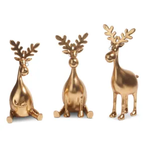 12" Gold Moose with Glasses