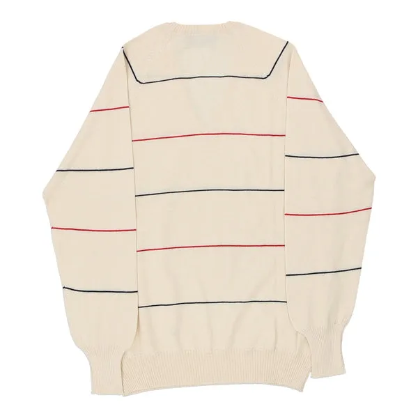 1980s Life Striped Jumper - Medium Cream Cotton