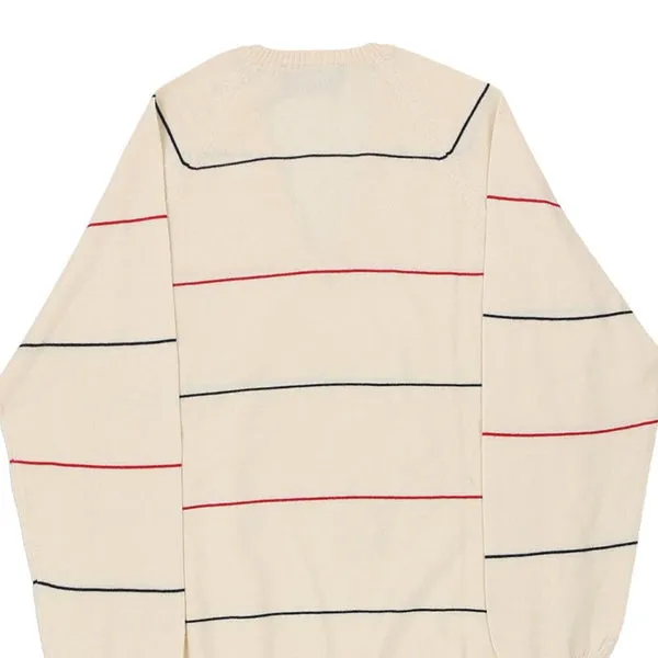 1980s Life Striped Jumper - Medium Cream Cotton