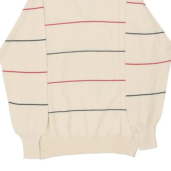 1980s Life Striped Jumper - Medium Cream Cotton