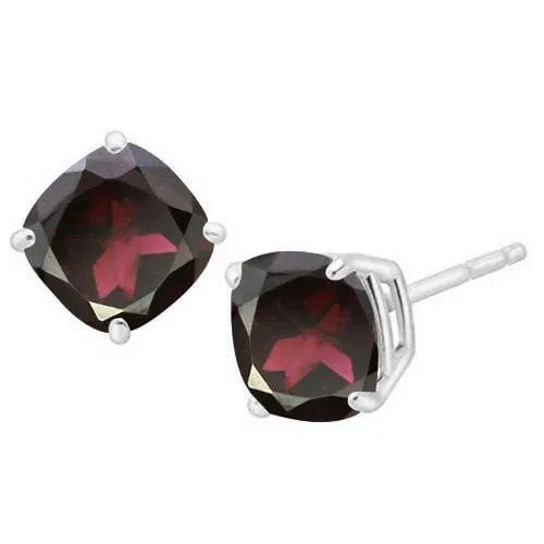 2.42 CT GARNET 10KT SOLID GOLD EARRINGS STUD