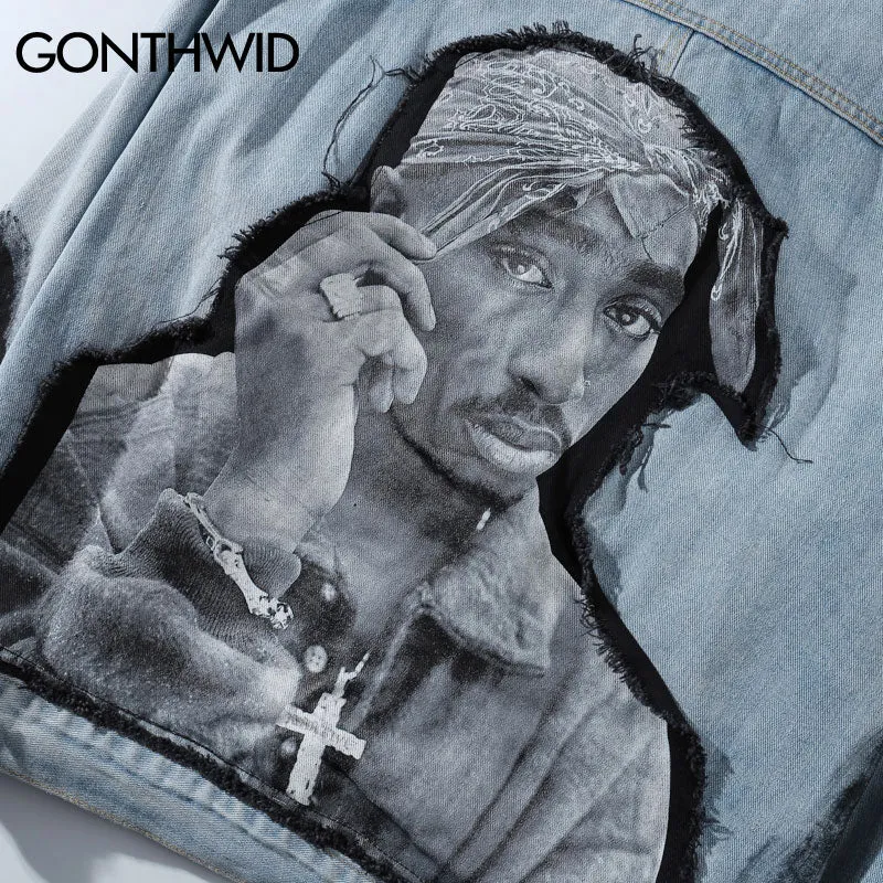 2PAC Tupac Shakur Denim Jacket