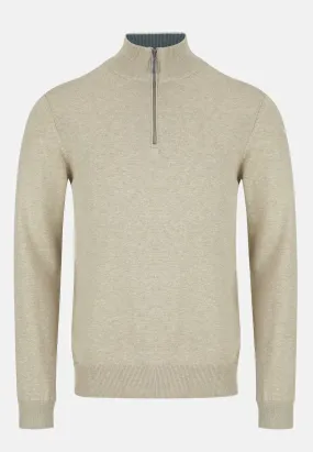 6th Sense Harry Half Zip Sweater - Pussy Willow