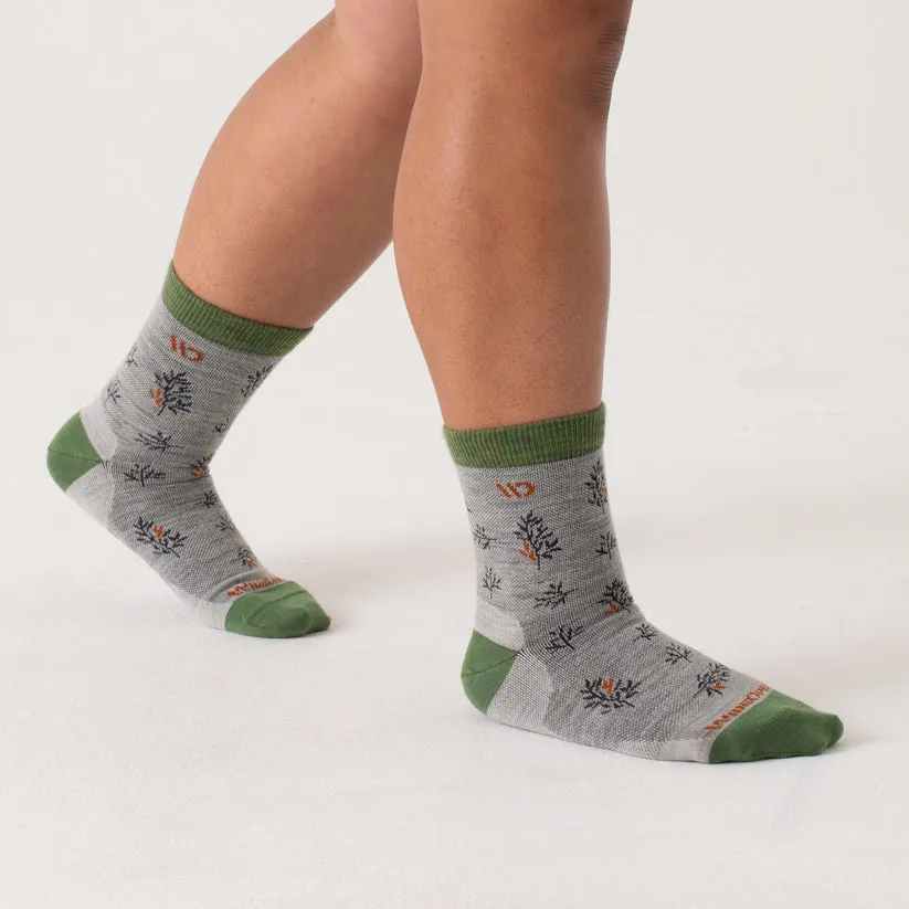 9503 Foliage Lightweight Micro Crew Sock by Wide Open Socks