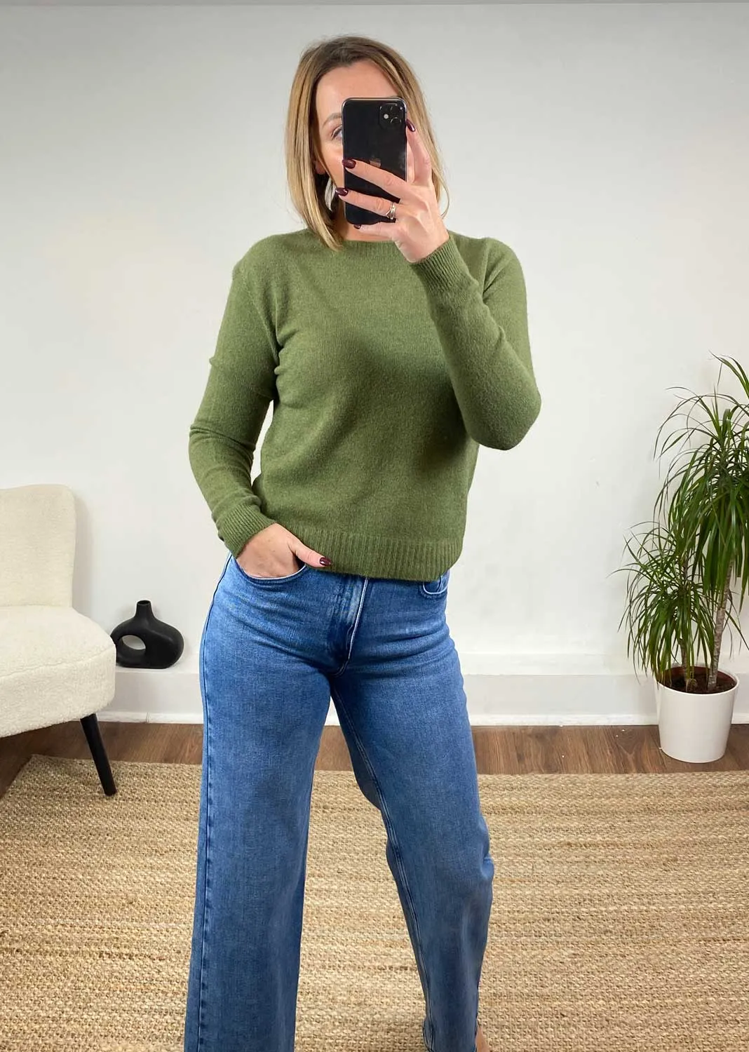 Alice Soft Knit Jumper in Khaki