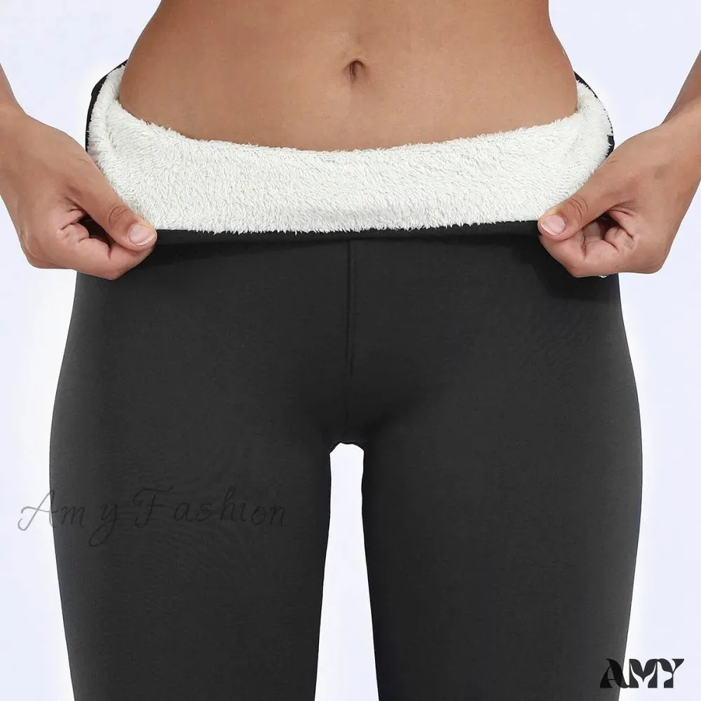 Amy Fashion - Warm Lamb Cashmere thick Winter Leggings