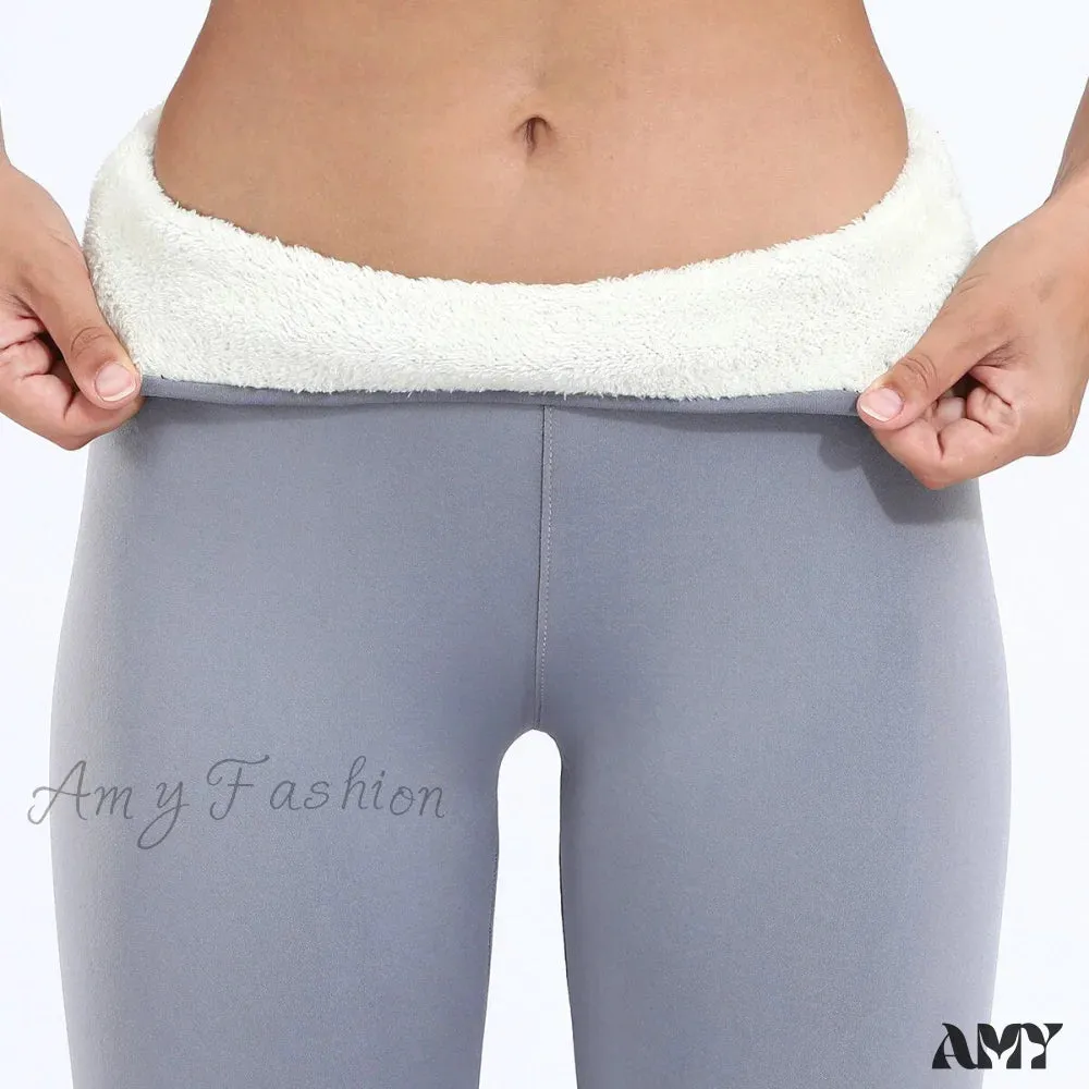 Amy Fashion - Warm Lamb Cashmere thick Winter Leggings