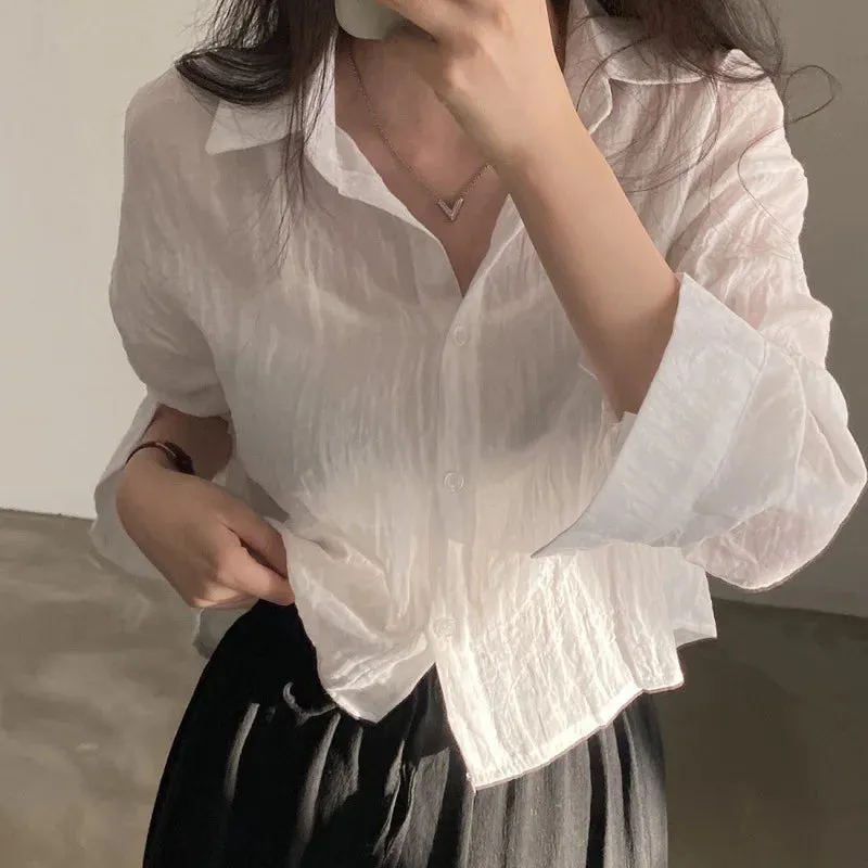 Anti-Fade Thin Casual Shirt Blouse