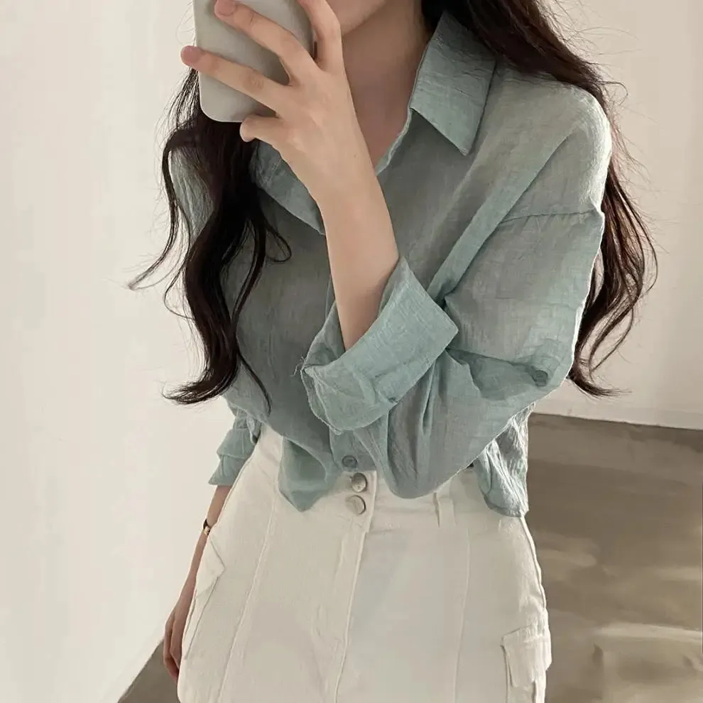 Anti-Fade Thin Casual Shirt Blouse