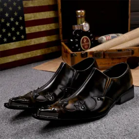 AOMISHOES™ CLASSIC BLACK DRESS SHOES #8117