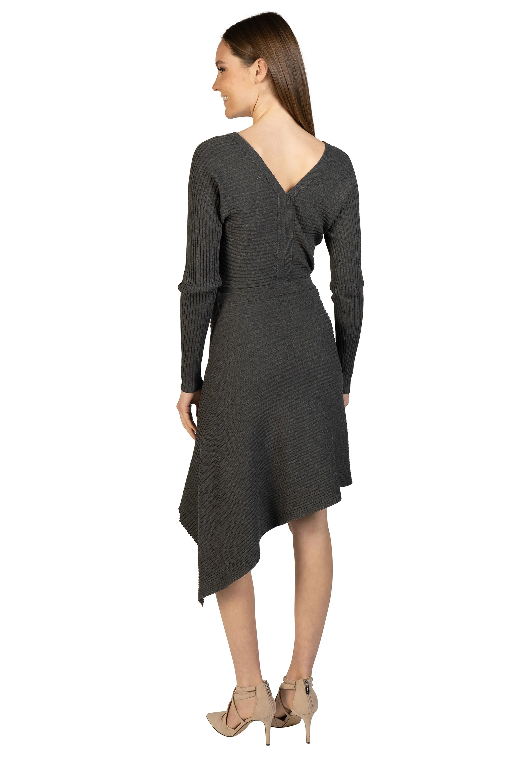 Asymmetrical Knit Sweater Dress