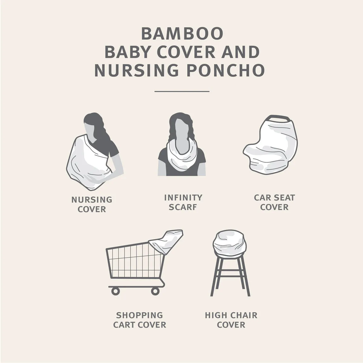 Bamboo Baby Cover & Nursing Poncho (Plantastic Print)