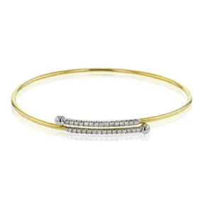 Bangle in 18k Gold with Diamonds