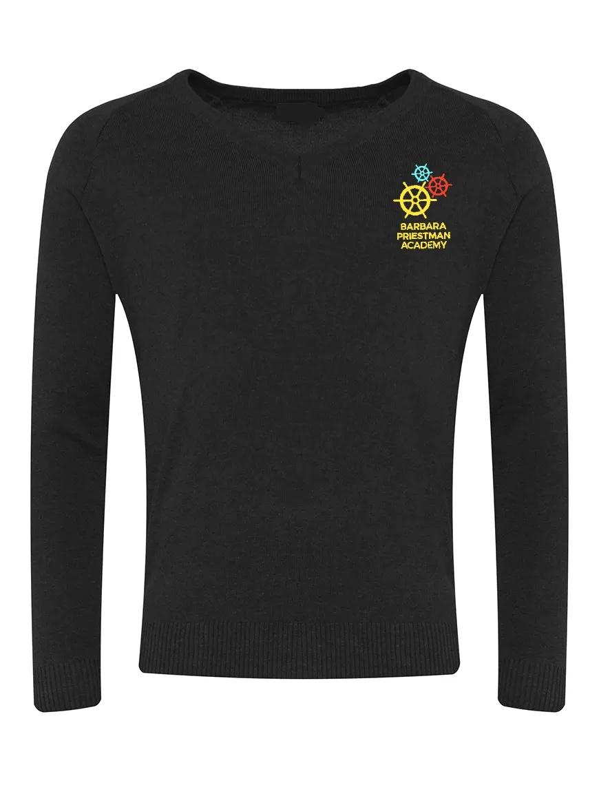 Barbara Priestman Academy Black V-Neck Jumper