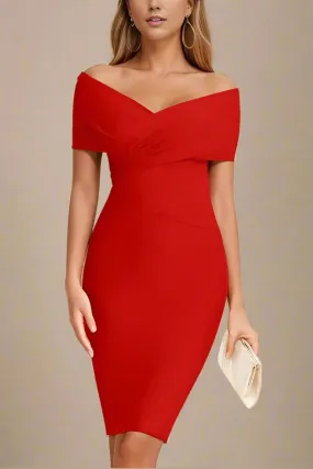 Bea Bandage Dress - Lipstick Red