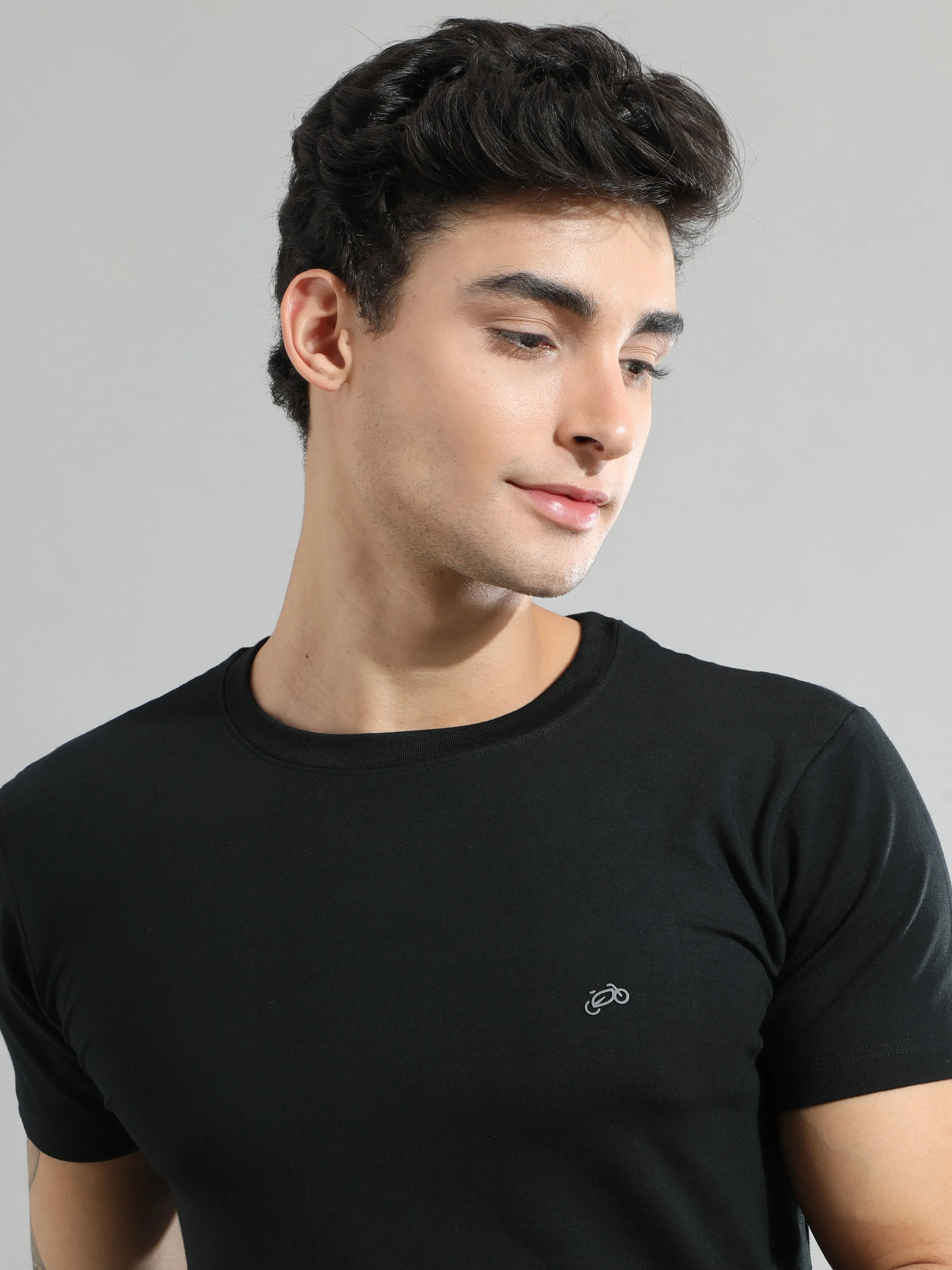 Black Bamboo Fabric T-Shirt