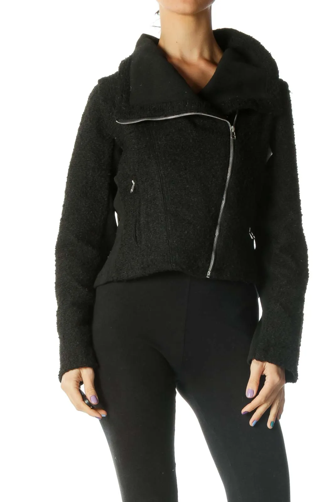 Black Teddy Moto Jacket