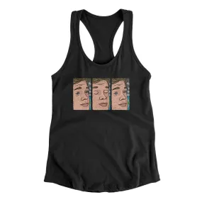 Blinking Guy Meme Funny Women's Racerback Tank