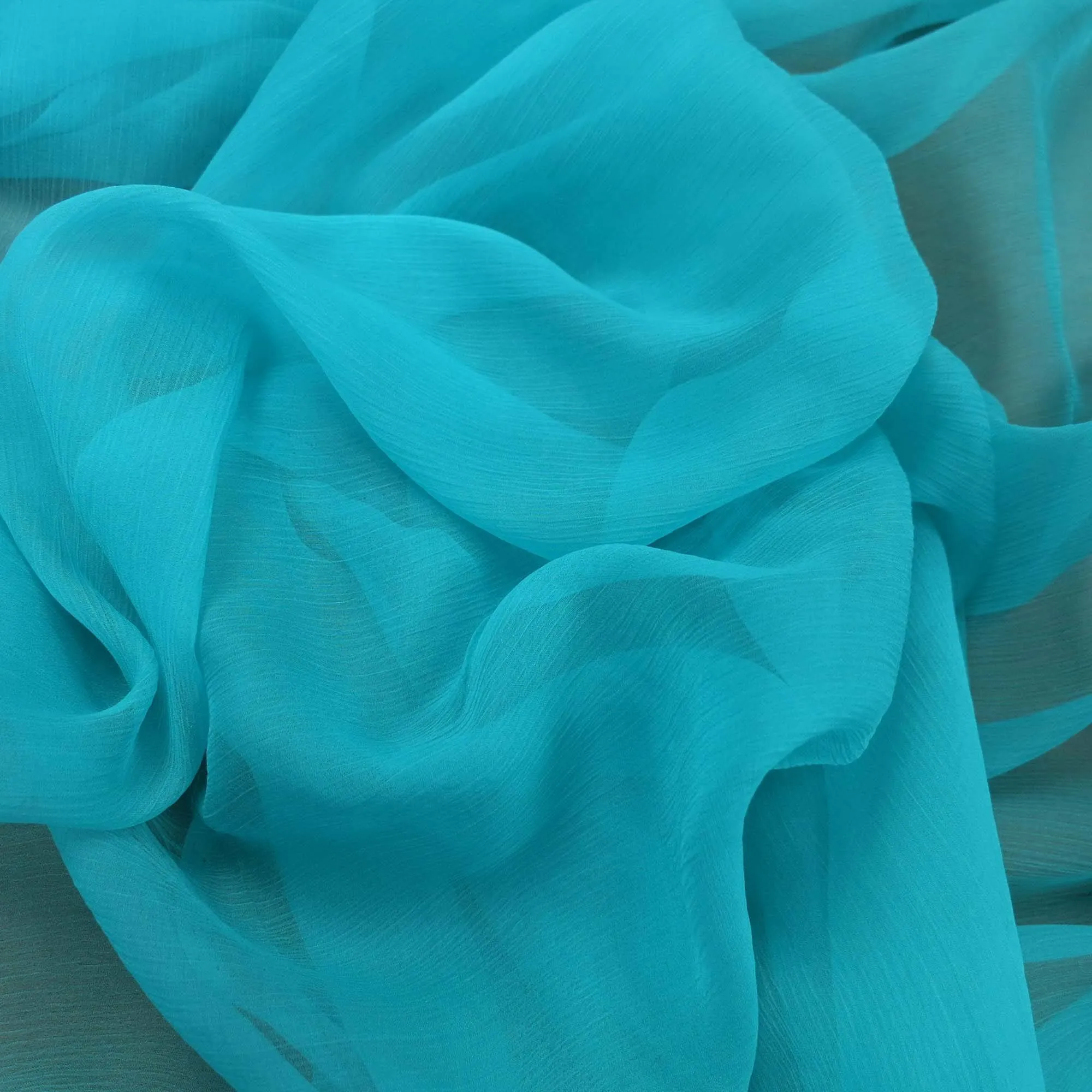 Blue Crush Silk Chiffon