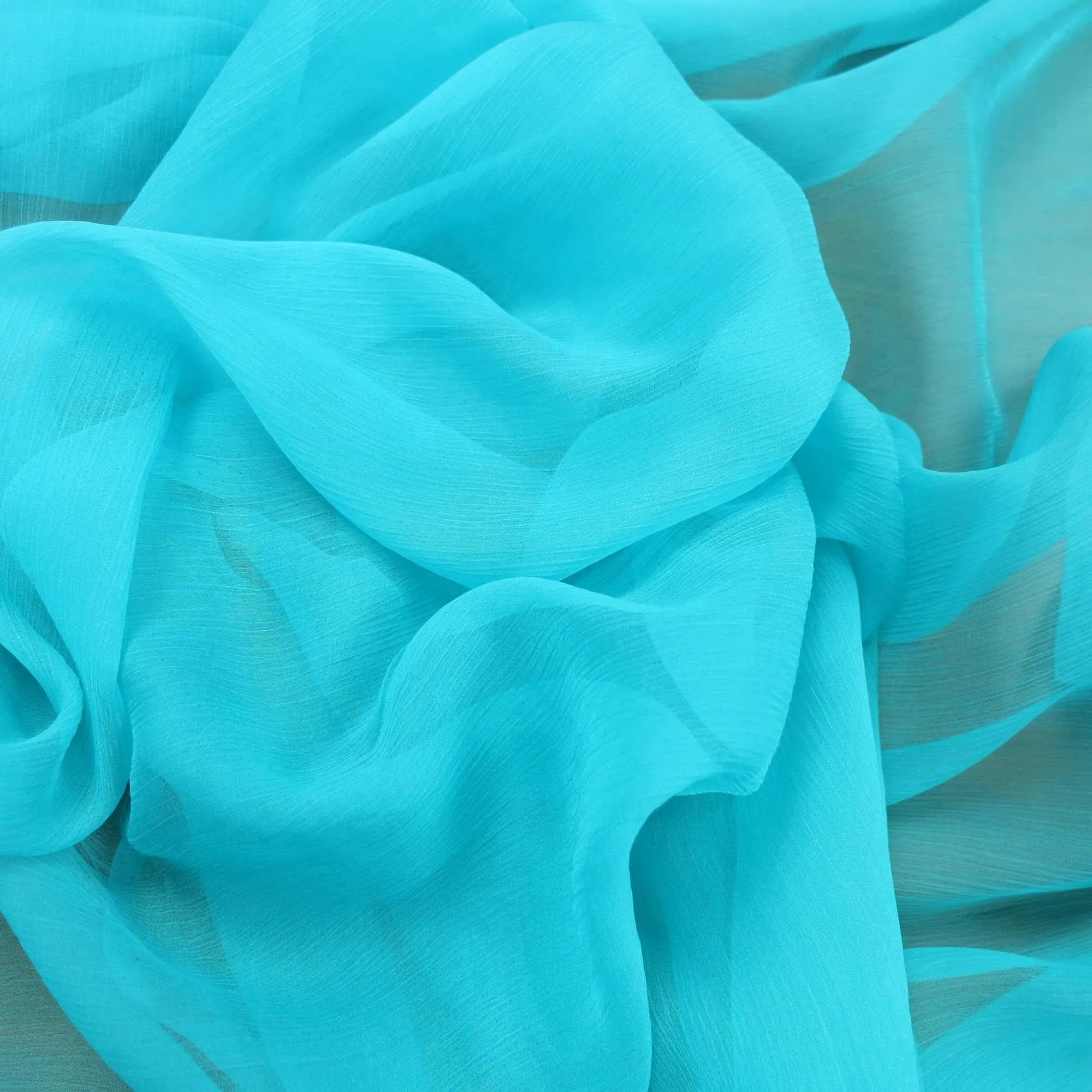 Blue Crush Silk Chiffon