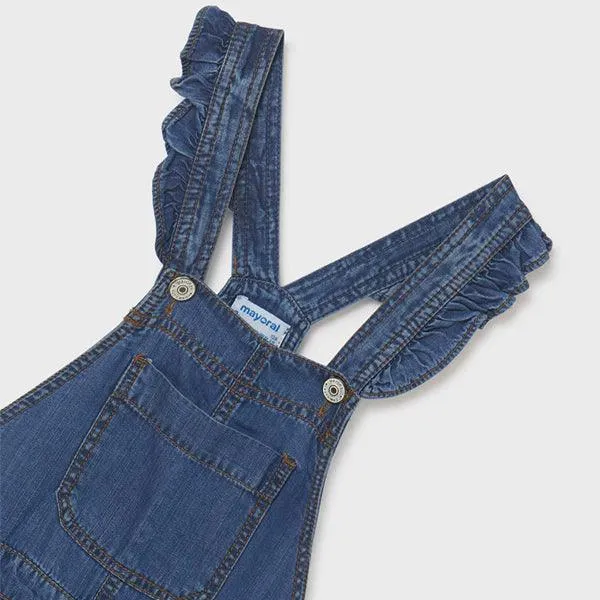 BLUE DENIM CROPPED OVERALL