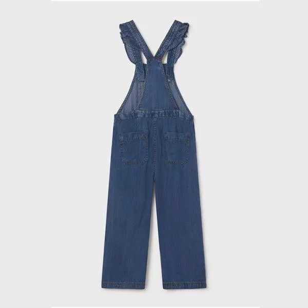 BLUE DENIM CROPPED OVERALL