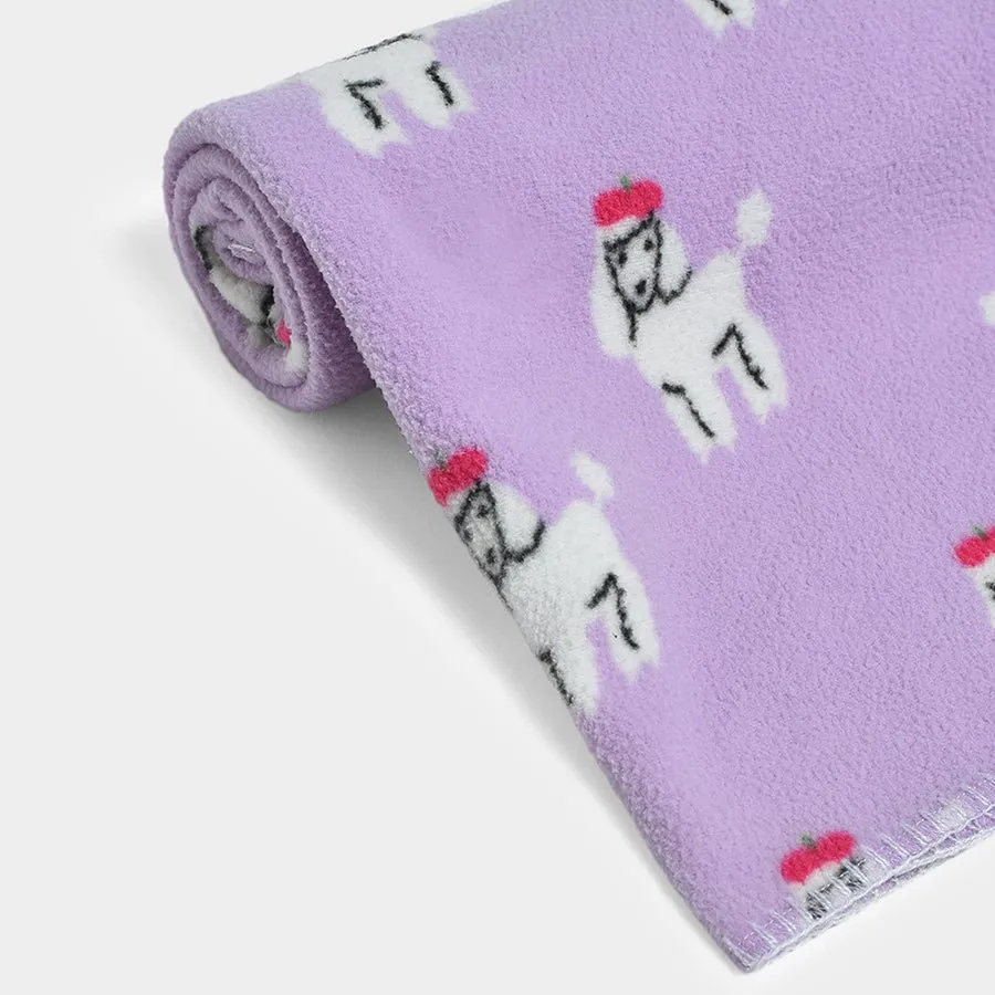 Bonjour Micro Fleece Blanket Lavender