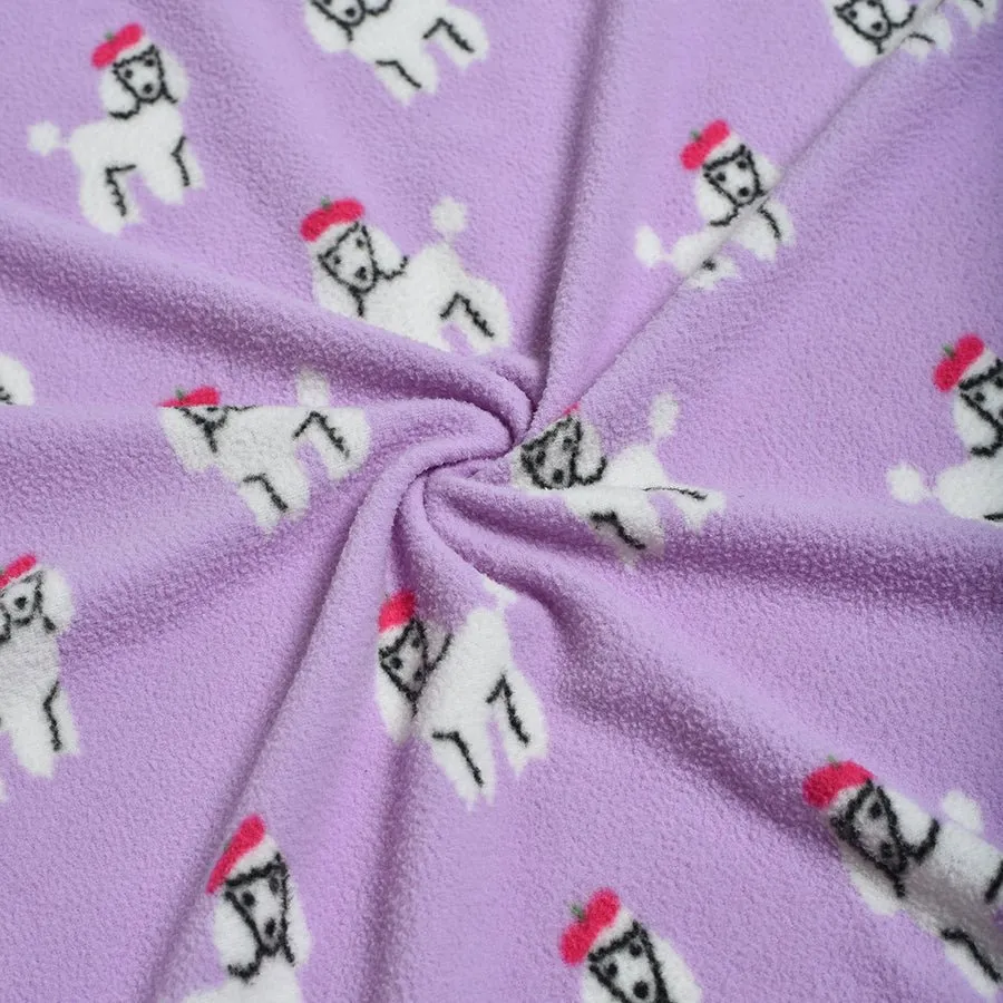 Bonjour Micro Fleece Blanket Lavender