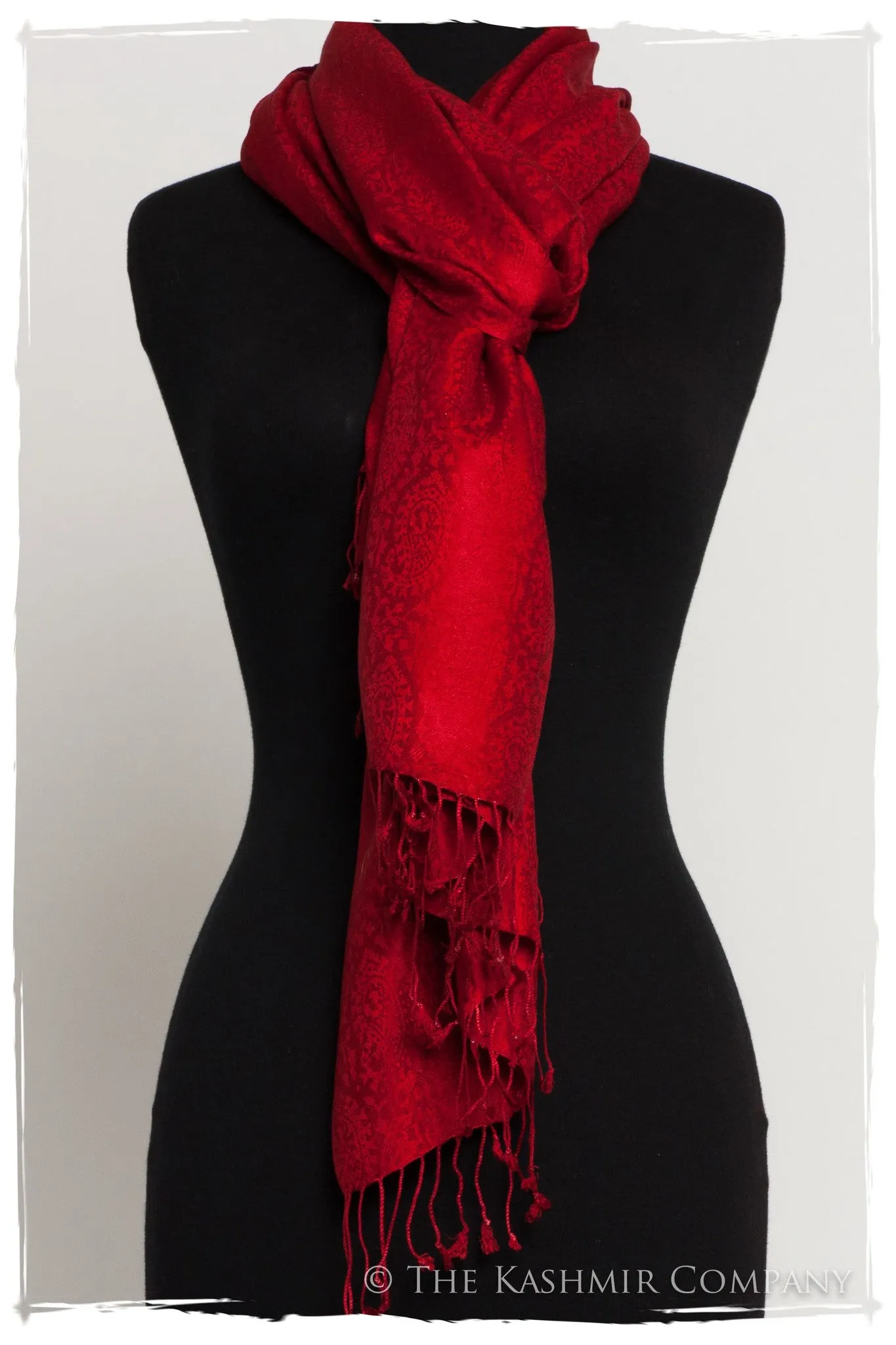 Bordeaux Paisley Silk Scarf / Shawl