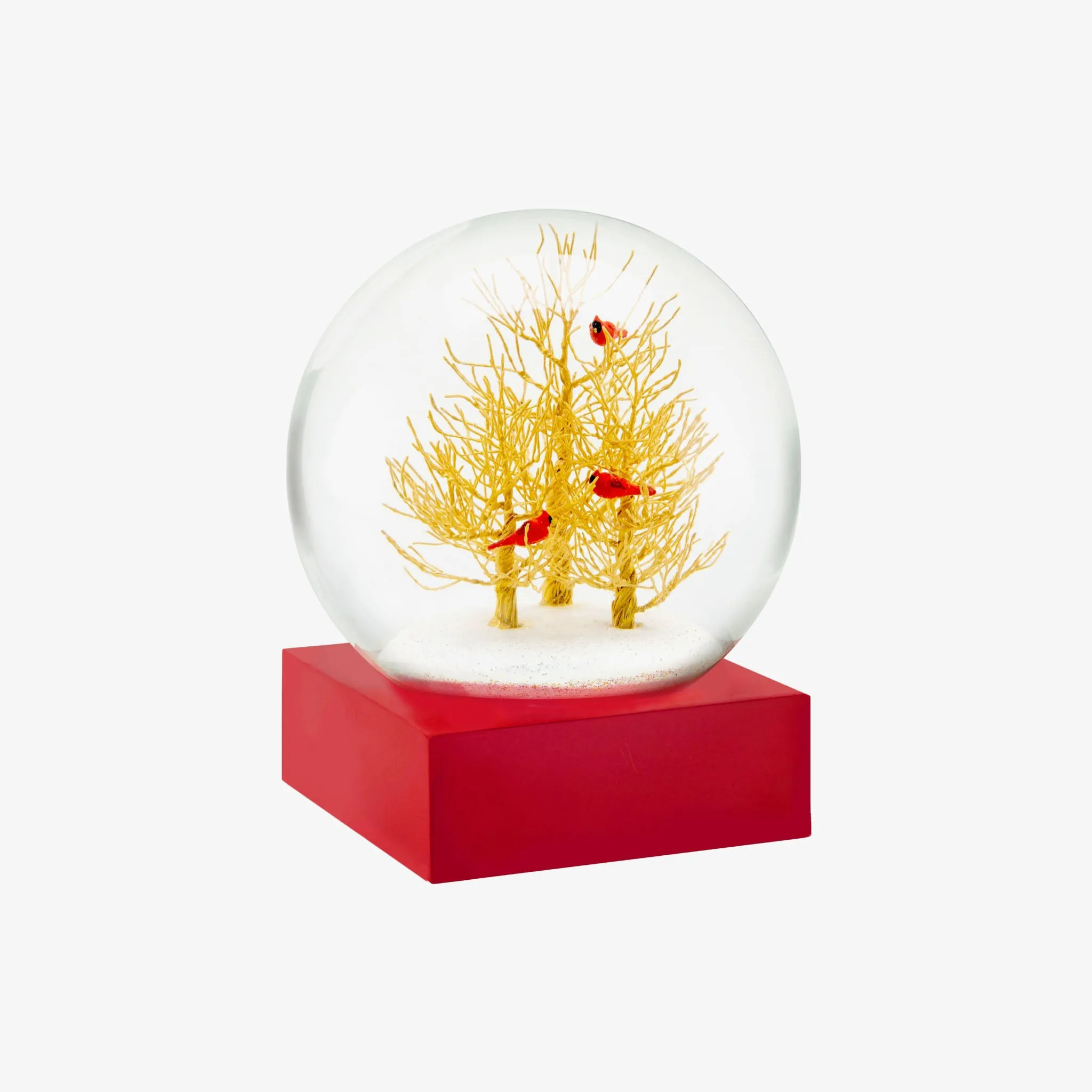 Boughs and Cardinals Snow Globe