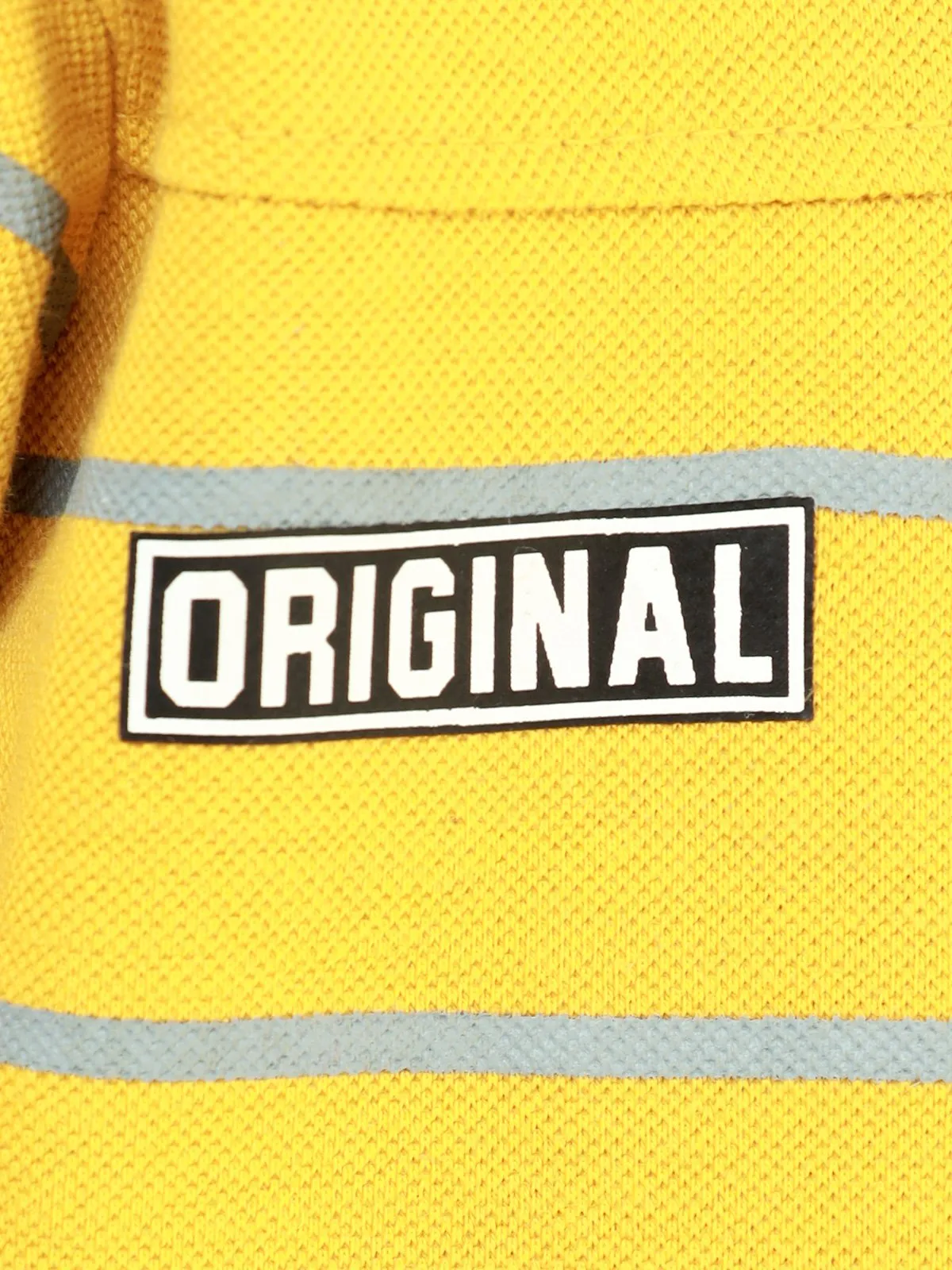 Boy's Yellow Stripes Polo Shirt - EBTPS22-032