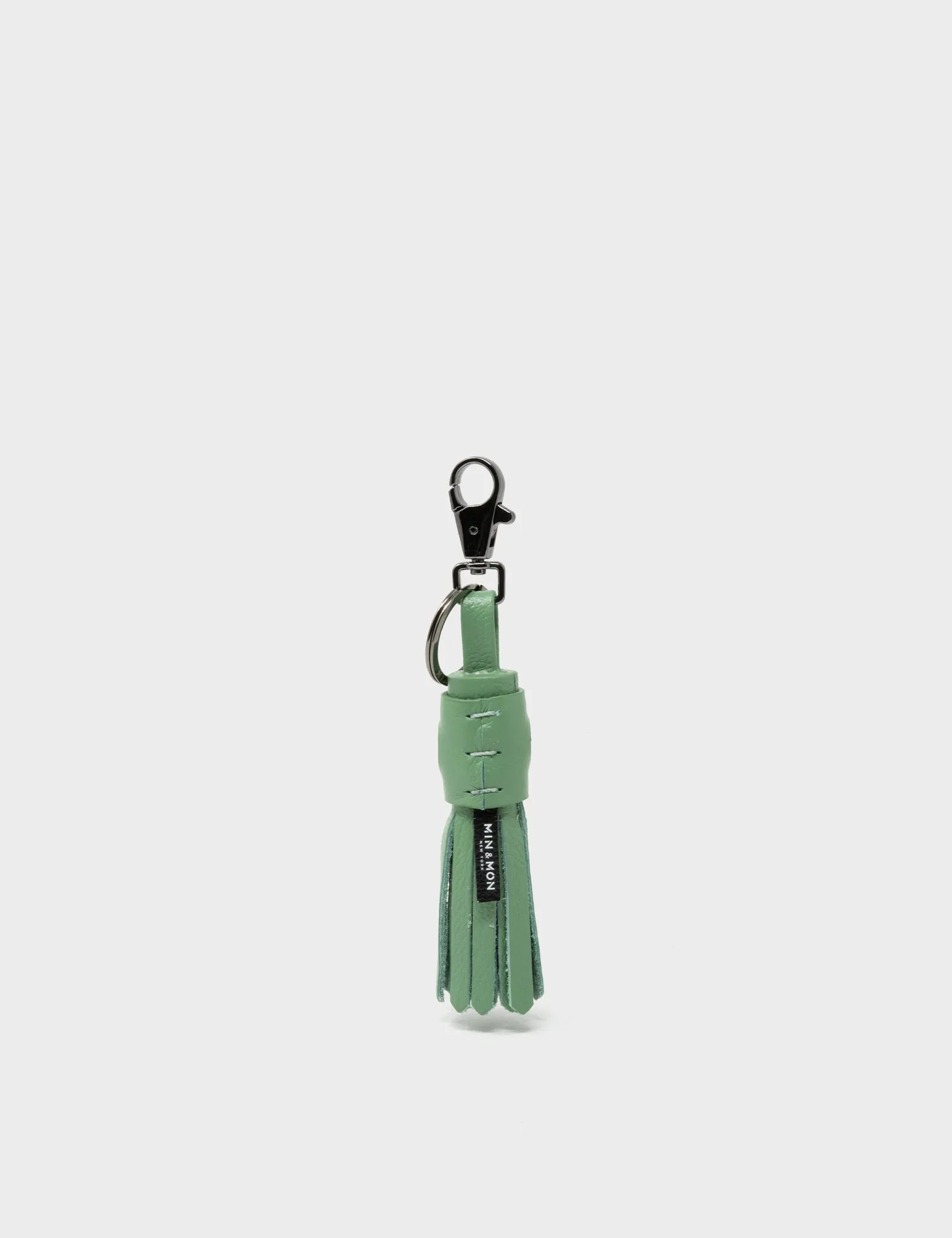 Callie Marie Hue Charm - Basil Green Leather Keychain