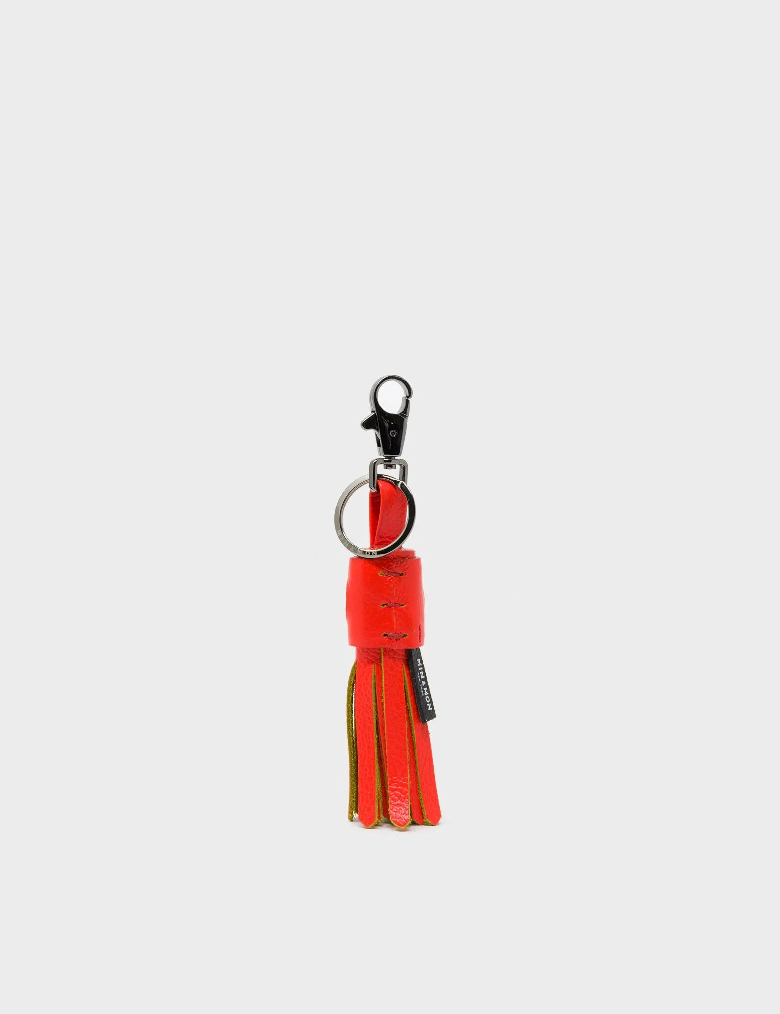 Callie Marie Hue Charm - Fiesta Red Leather Keychain