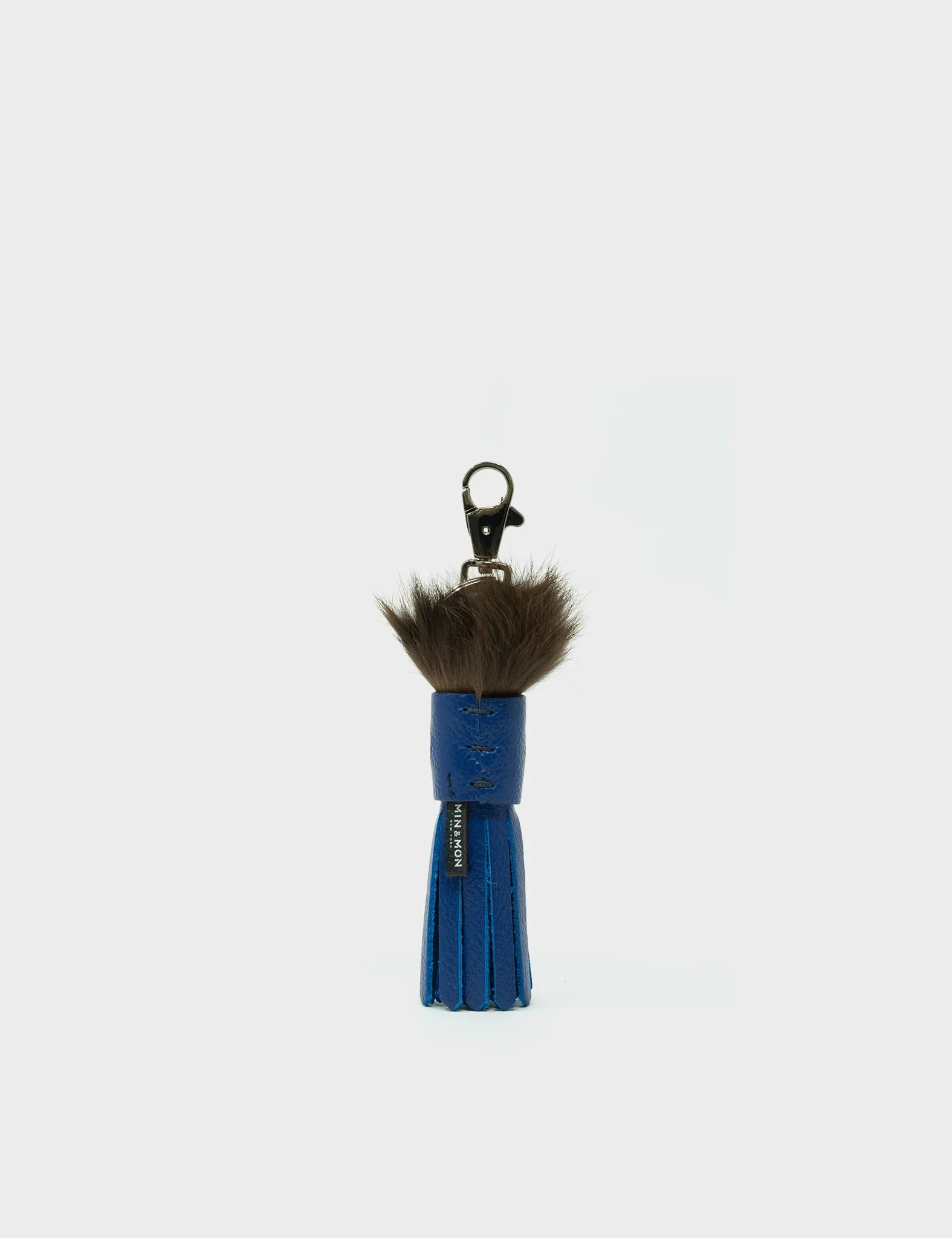 Callie Marie Mayne - Royal Blue and Brown Fur Keychain