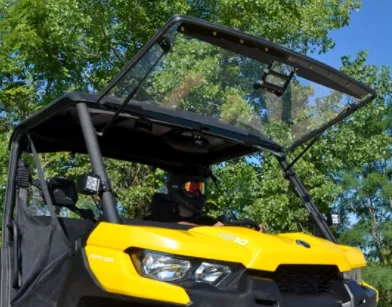 CAN-AM DEFENDER SCRATCH RESISTANT FLIP WINDSHIELD