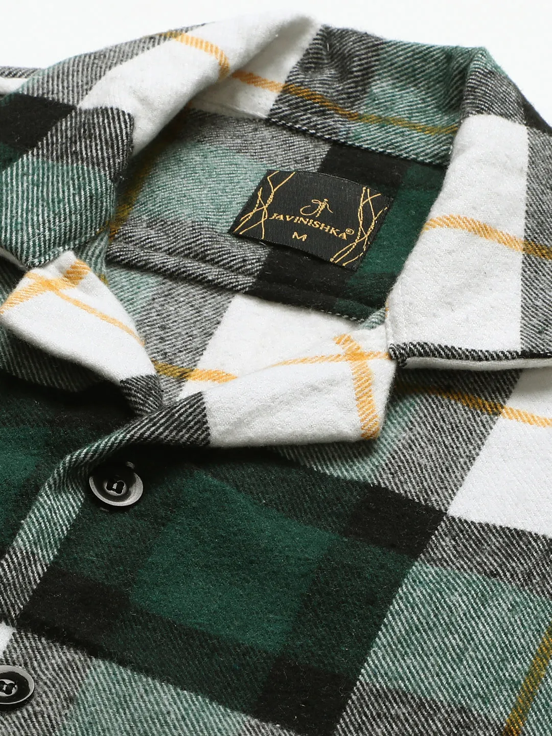 Checkered Flannel Double Kangaroo Pocket Oversized Unisex Shacket