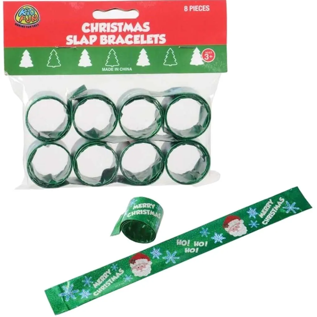 Christmas Slap Bracelets/8-Pc