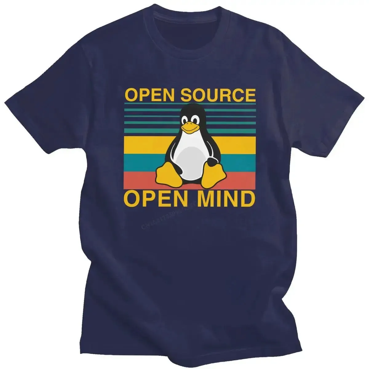 Classic Vintage Linux Shirt Open Source Open Mind T-Shirt Men Penguin Programmer Programming Coding Coder Tshirts Cotton Tee