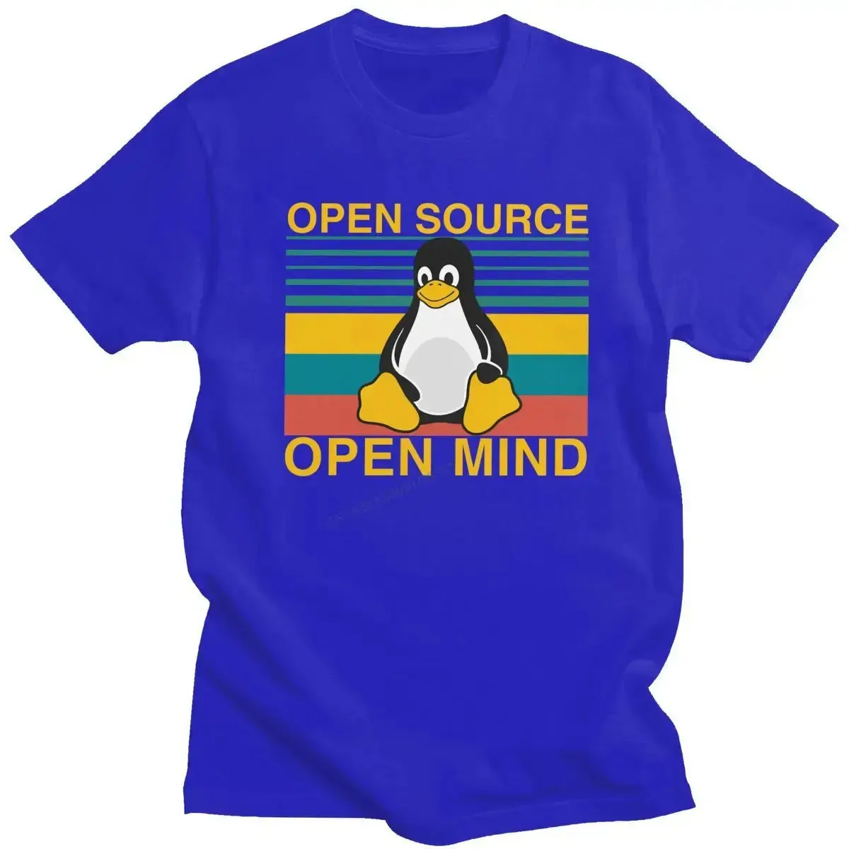 Classic Vintage Linux Shirt Open Source Open Mind T-Shirt Men Penguin Programmer Programming Coding Coder Tshirts Cotton Tee