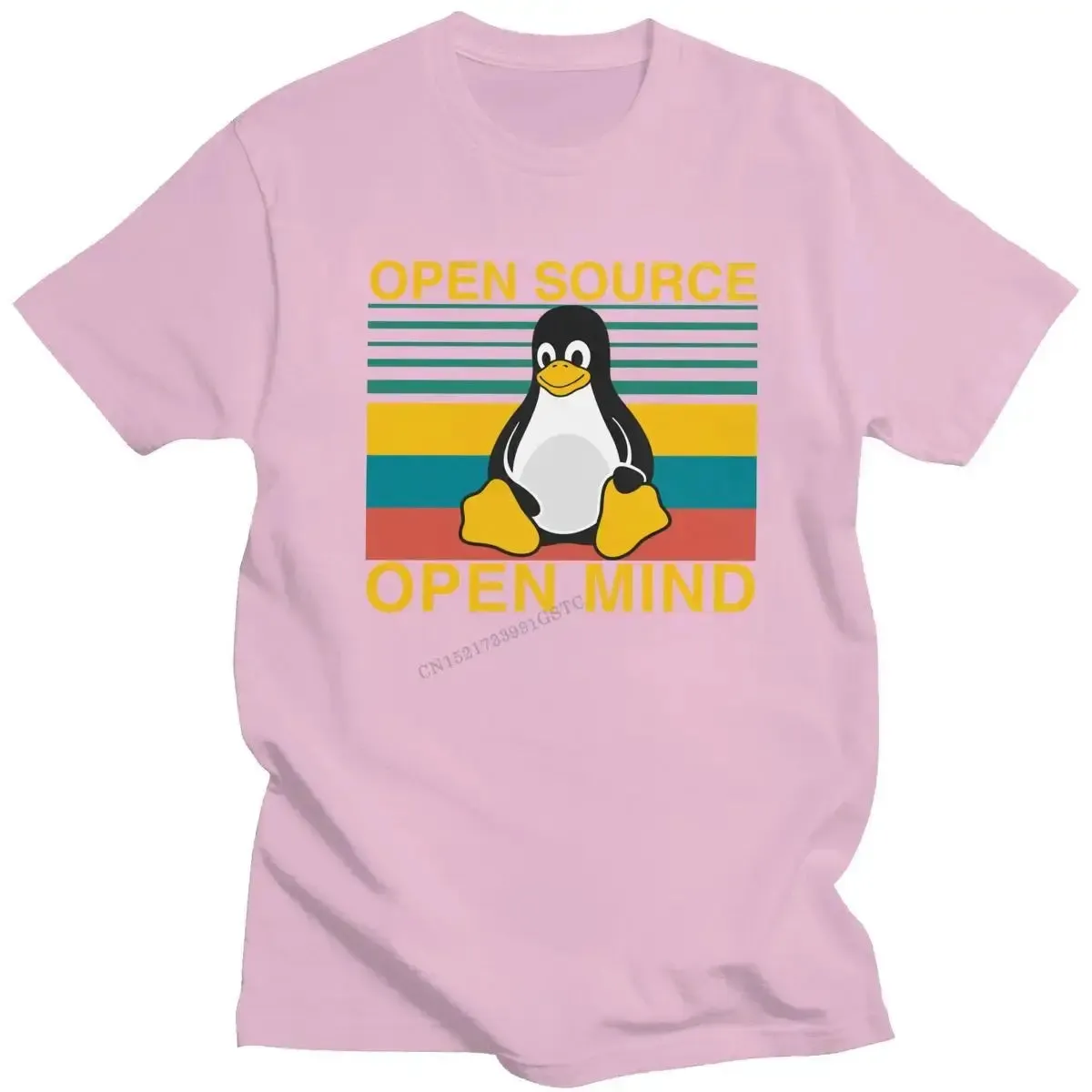 Classic Vintage Linux Shirt Open Source Open Mind T-Shirt Men Penguin Programmer Programming Coding Coder Tshirts Cotton Tee