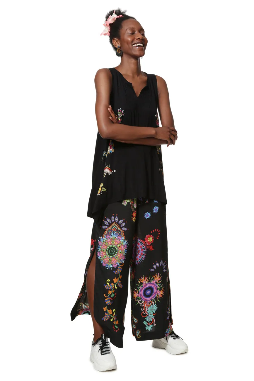 Collette Embroidered Sleeveless Tunic Top Desigual Style 19SWTK90