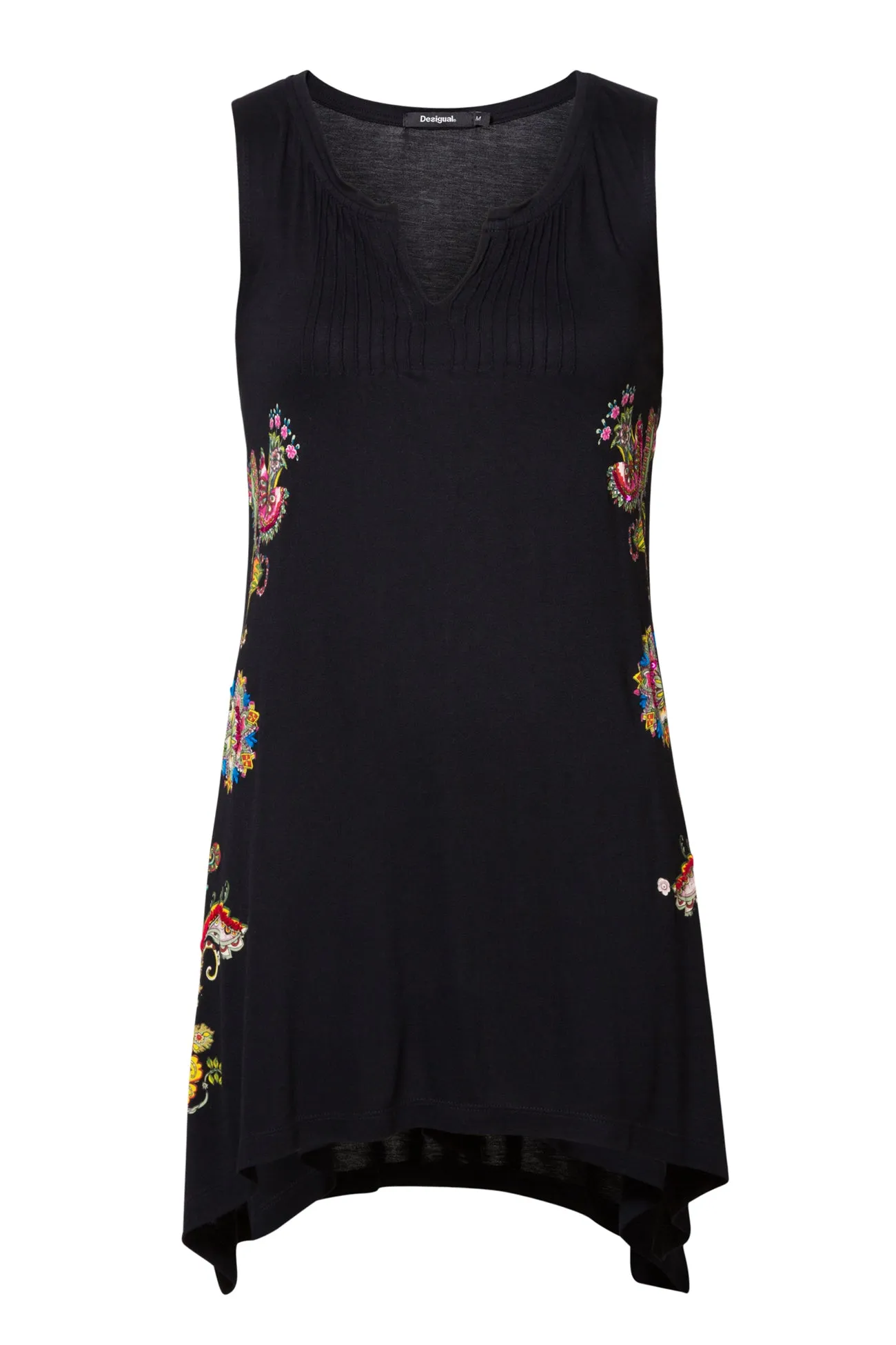 Collette Embroidered Sleeveless Tunic Top Desigual Style 19SWTK90