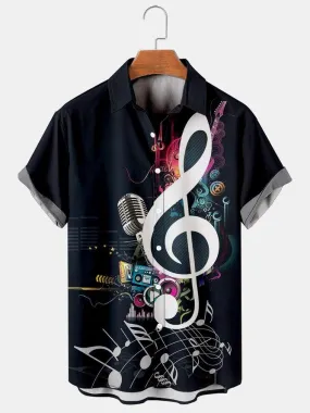 Cool Music Symbol Men's Large hawaiian Shirt