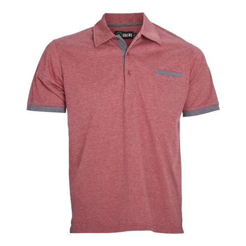 Corner Pocket Polo-Red/Steel