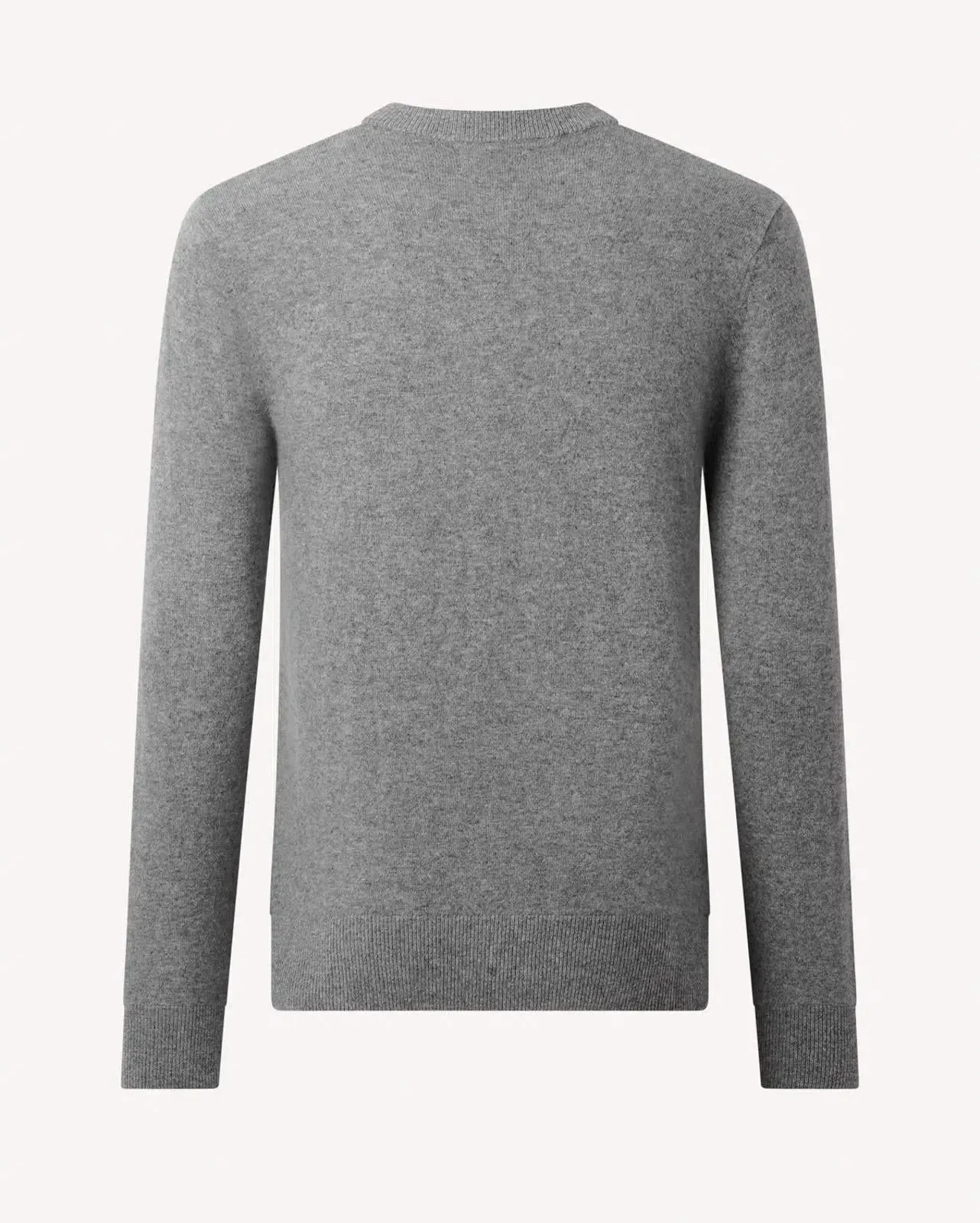 Crew Neck Marl Grey Cashmere Jumper