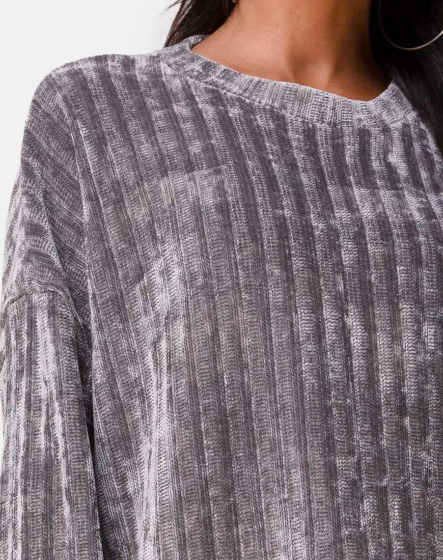 Dad Jumper in Chenille Grey