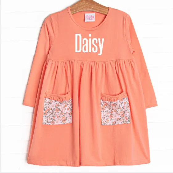 Desert Daisies Pocket Dress, Pink