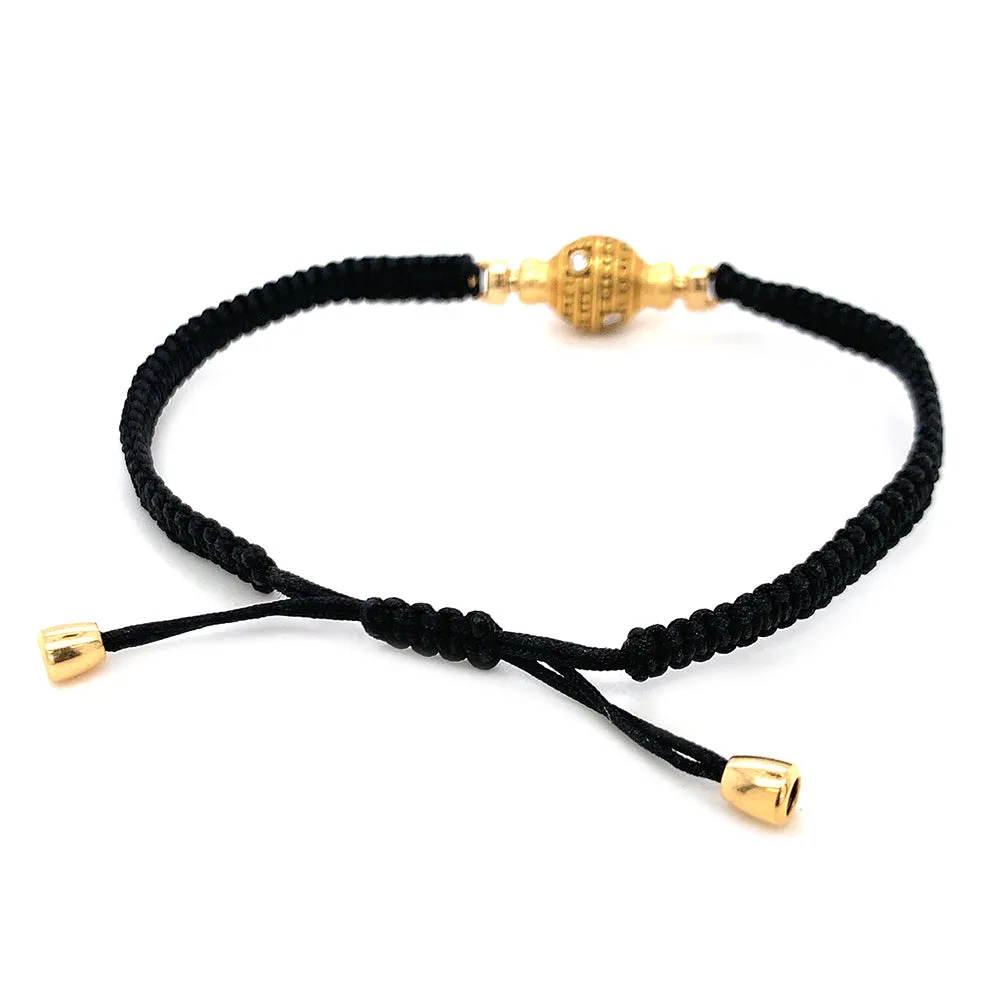 Diamond Vario Clasp & Macrame Bracelet - "Bead"