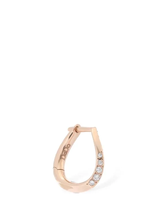 DoDo   9kt Rose gold &amp; diamond mono earring 